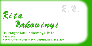 rita makovinyi business card